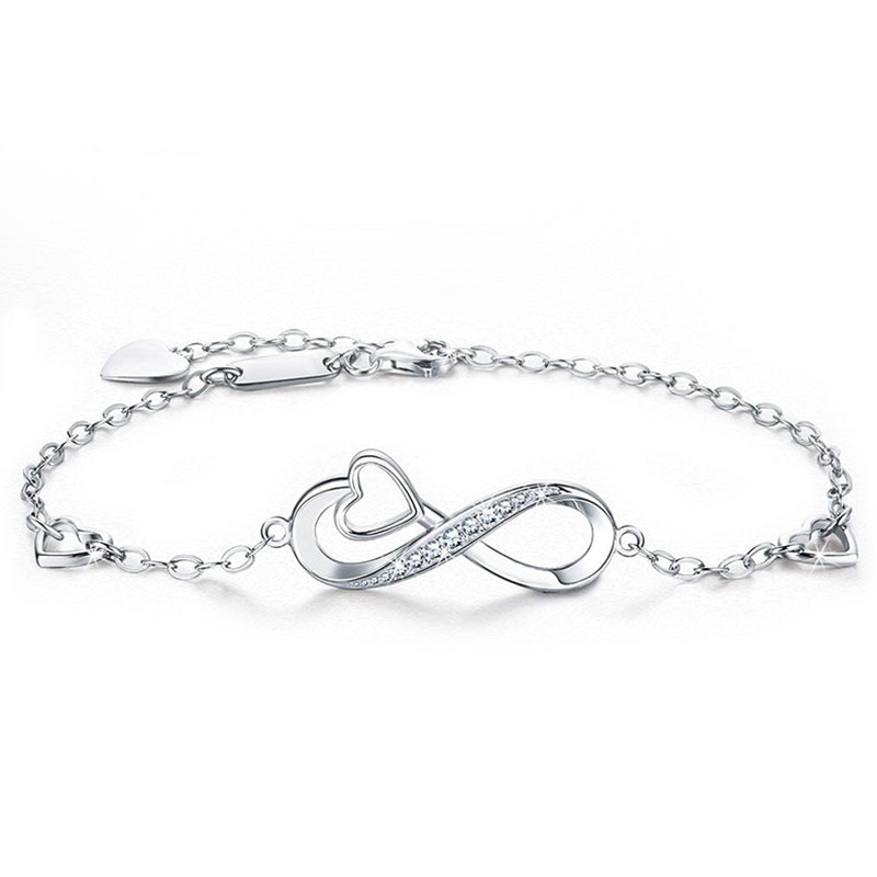 925 Sterling Silver Infinity Fashion Bracelet