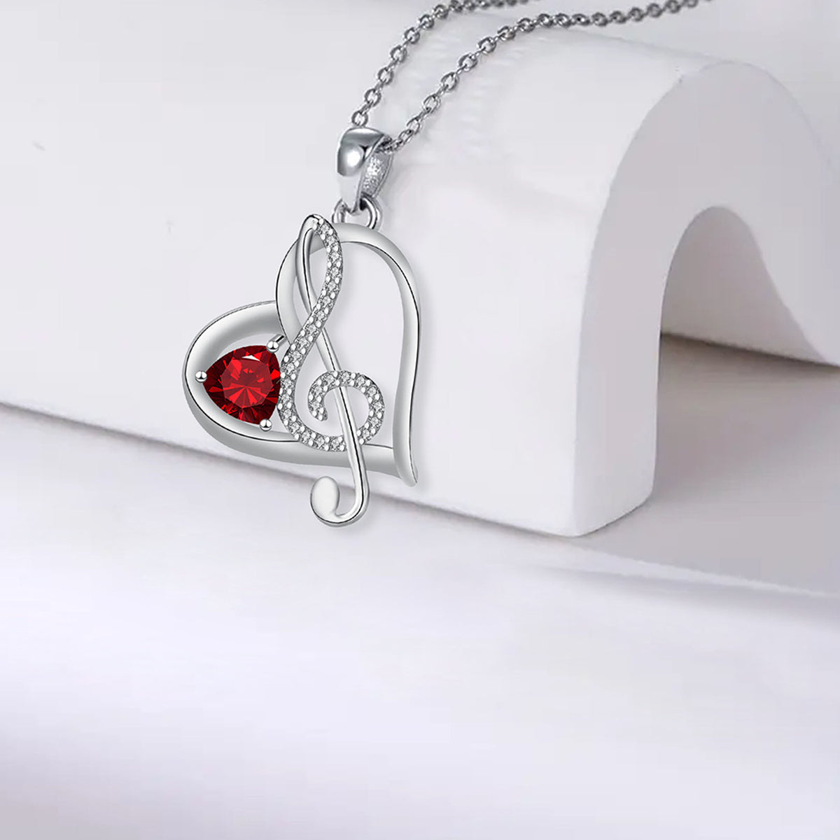 Copper With Silver Plated Heart Pendant Necklace