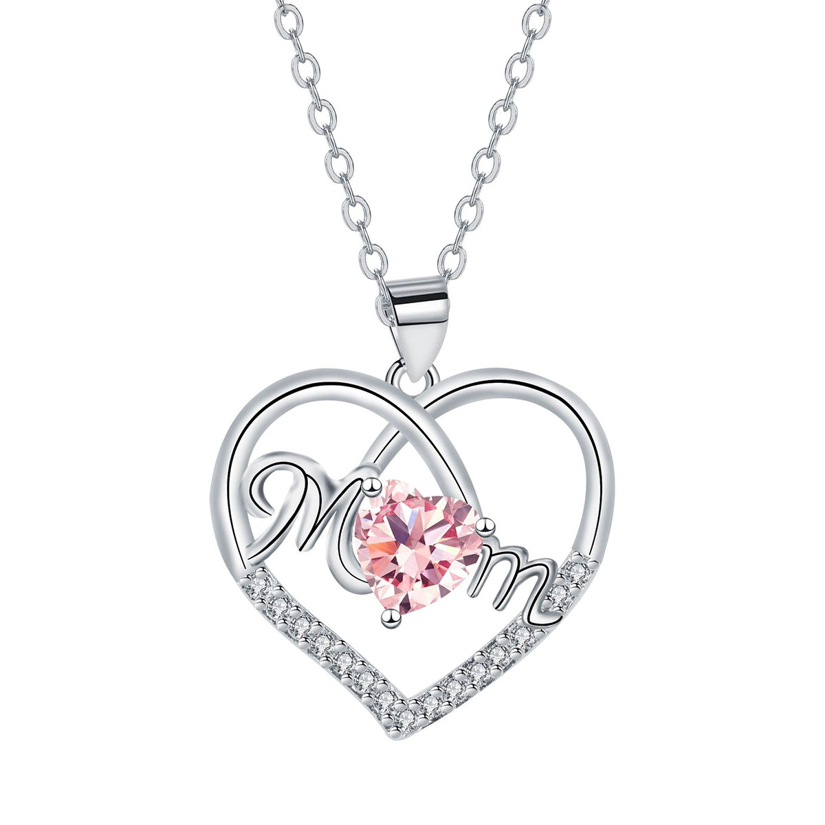 Copper With Silver Plated Heart Pendant Necklace