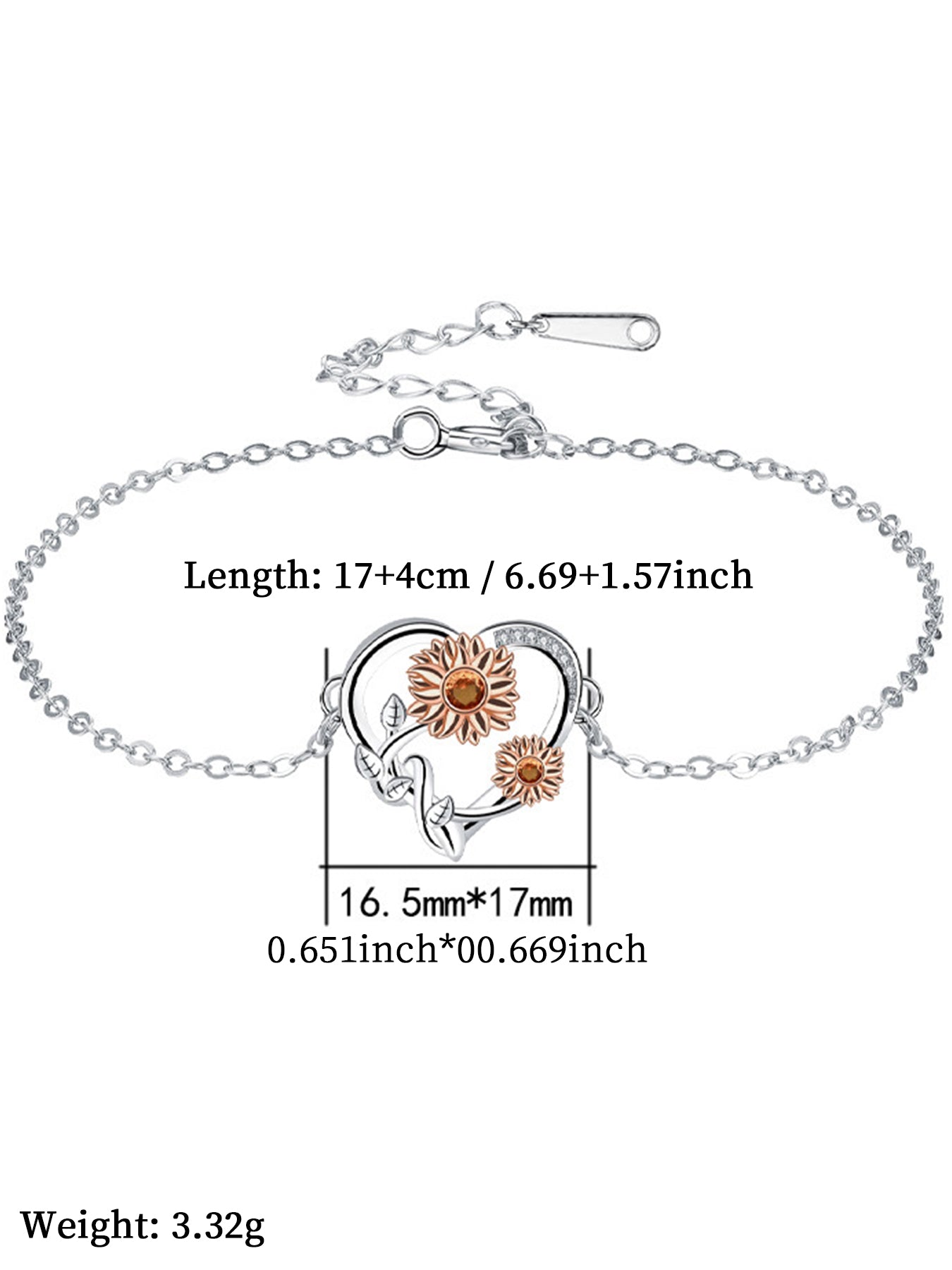 Sunflower Design Bracelet, Fashionable Jewelry for Women & Girls, Trendy All-match & Exquisite Jewelry for Birthday Gift