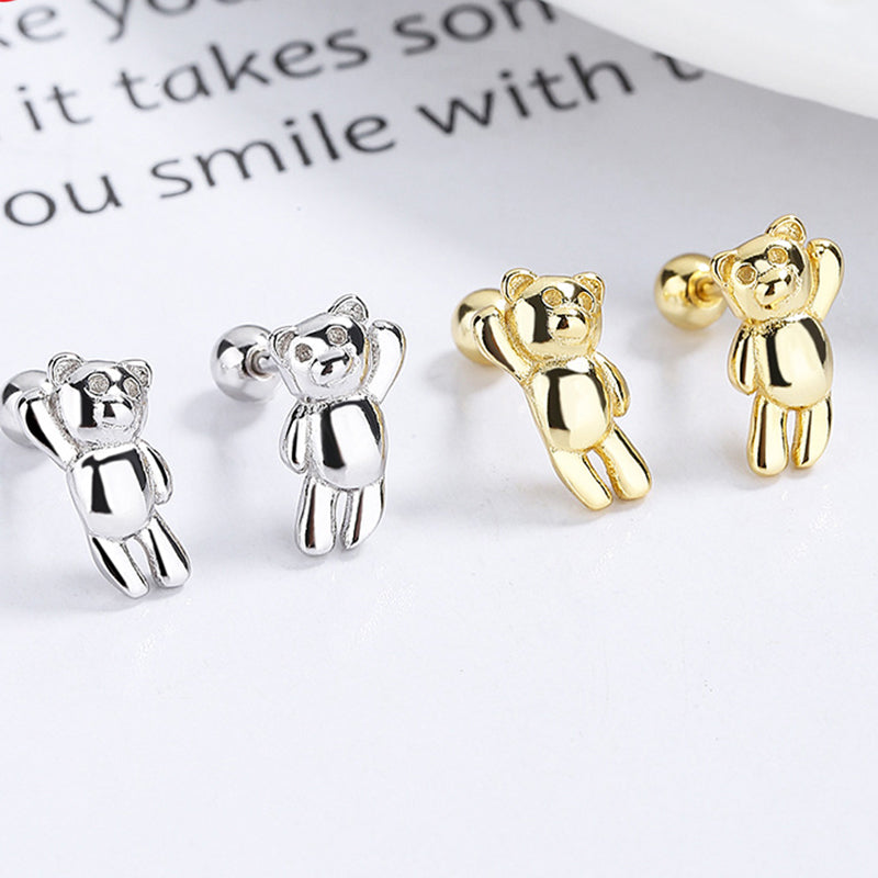 925 Sterling Silver Screw Back Stud Earrings