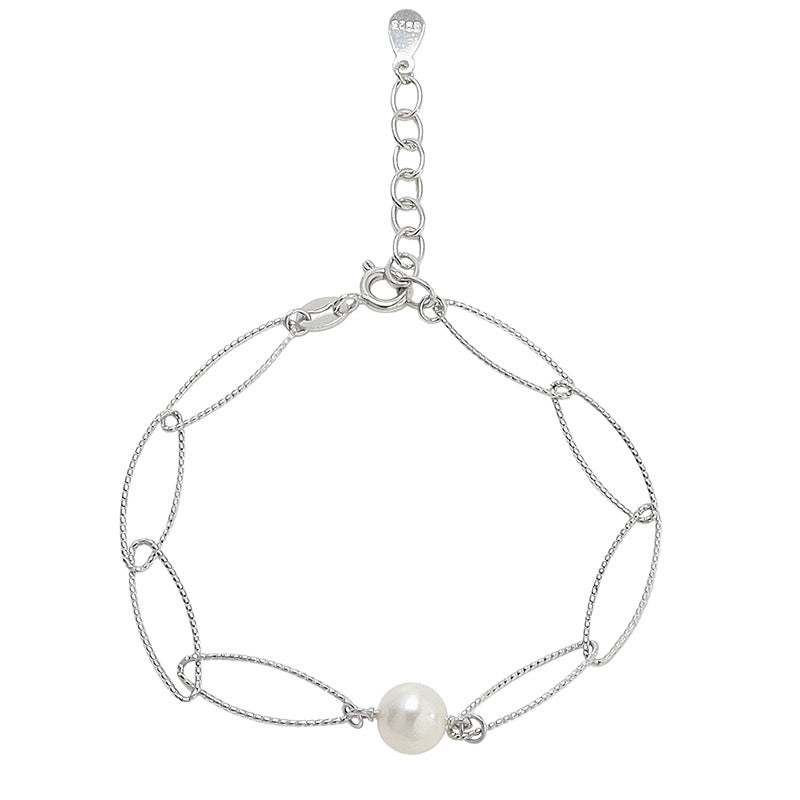 925 Sterling Silver Pearl Fashion Bracelet