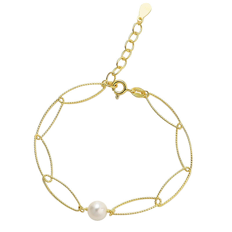 925 Sterling Silver Pearl Fashion Bracelet