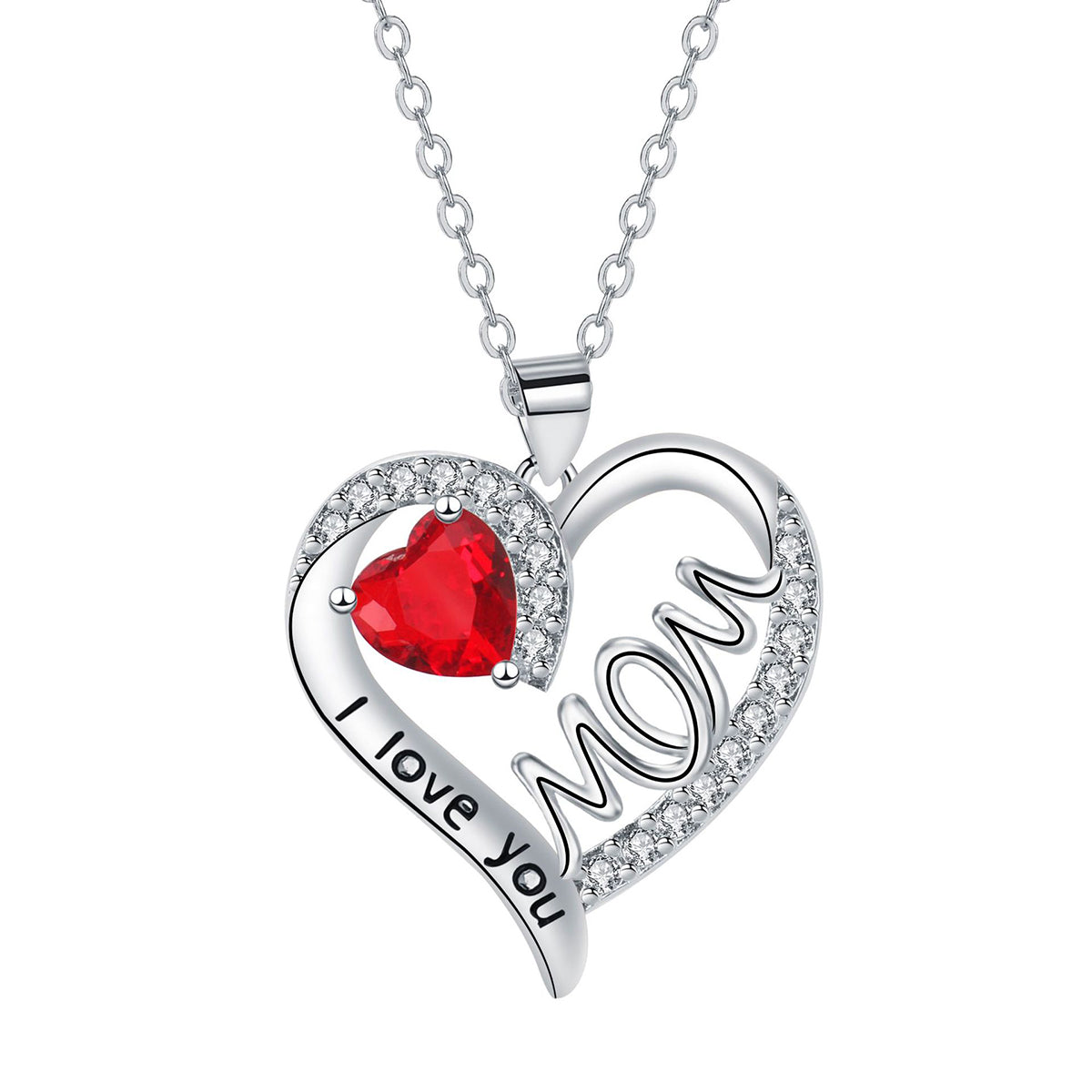 Copper With Silver Plated Heart Pendant Necklace