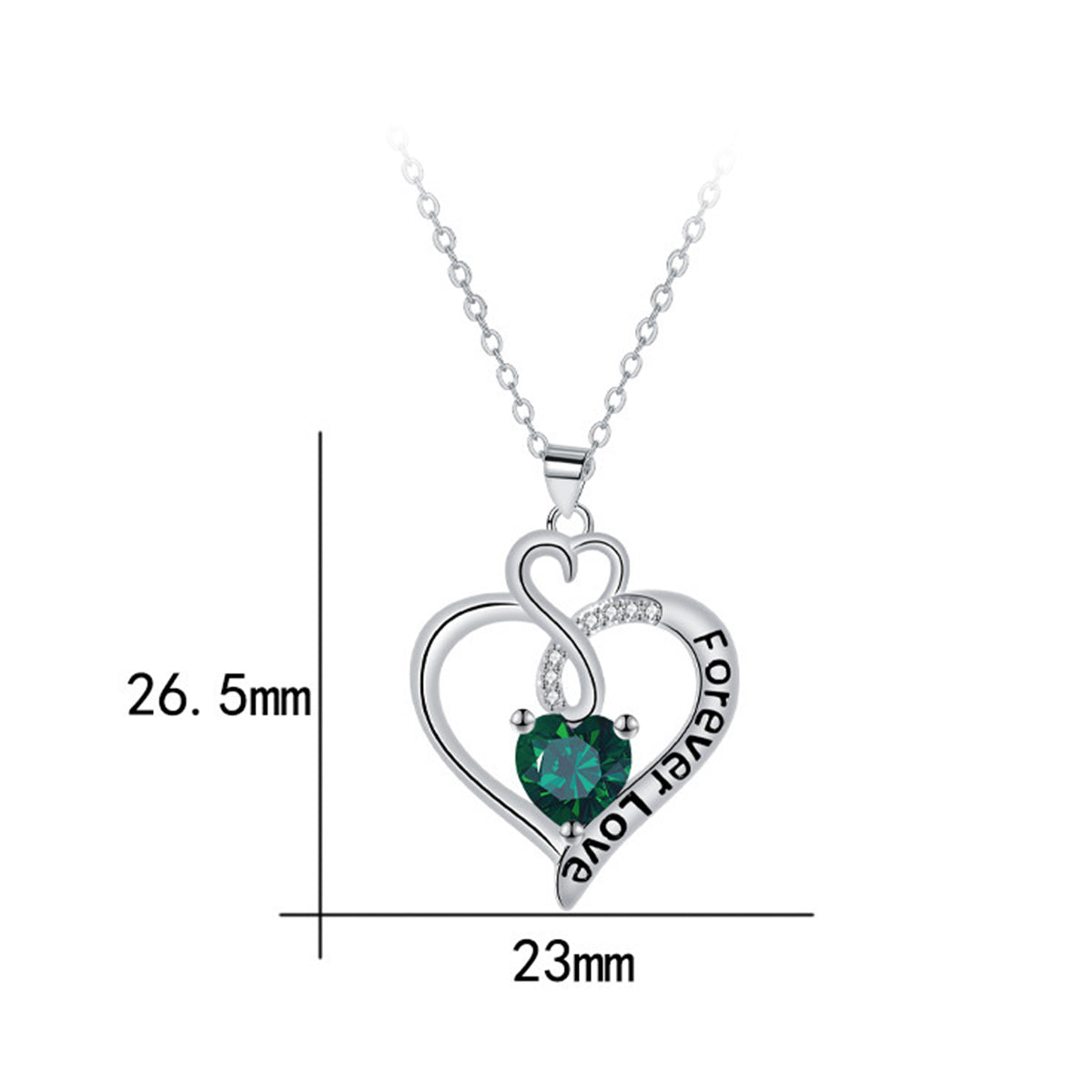 Copper With Silver Plated Heart Pendant Necklace
