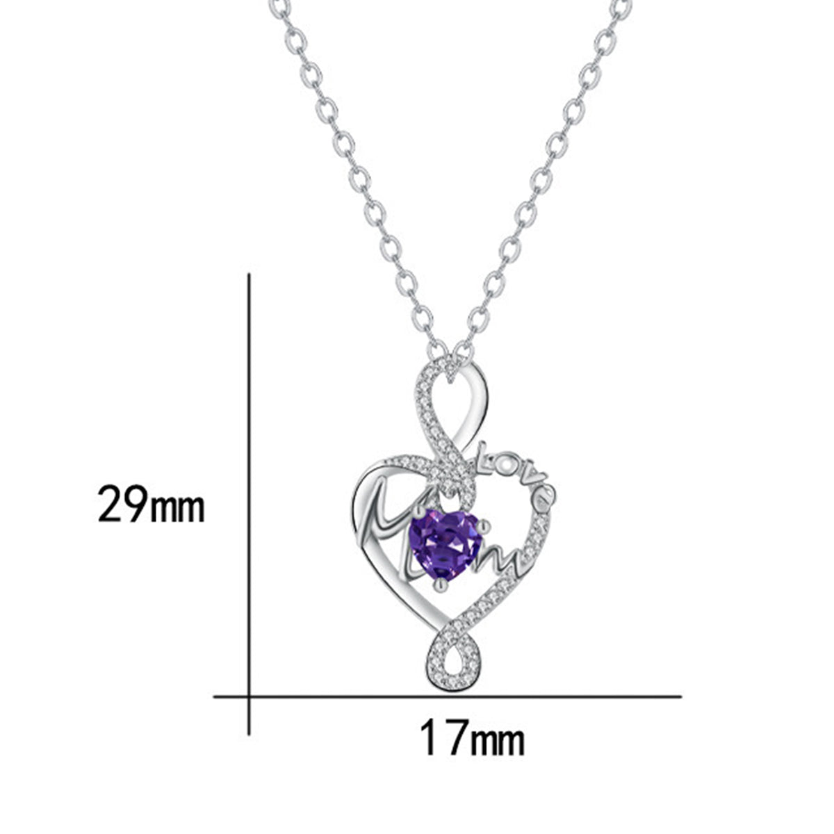 Copper With Silver Plated Heart Pendant Necklace