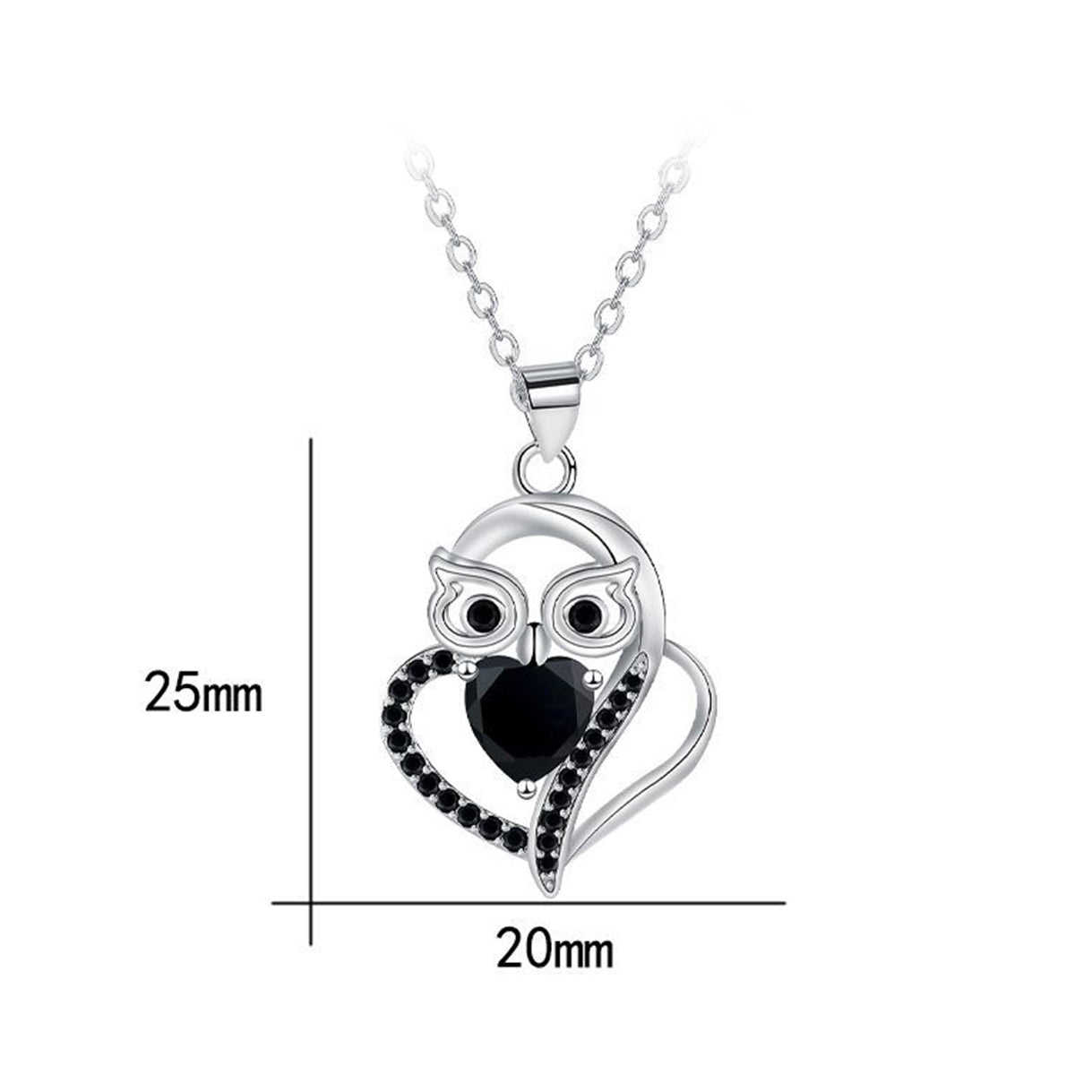 Copper With Silver Plated Owl Pendant Necklace