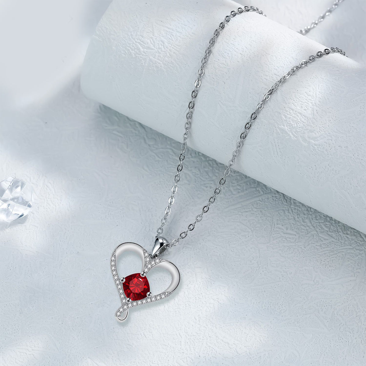 Copper With Silver Plated Heart Pendant Necklace