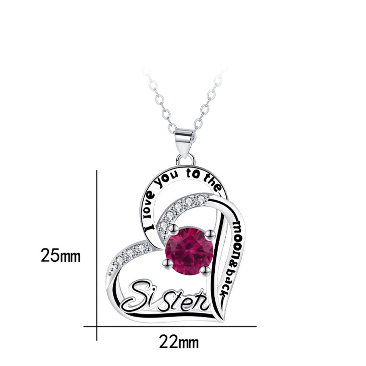 Copper With Silver Plated Heart Pendant Necklace