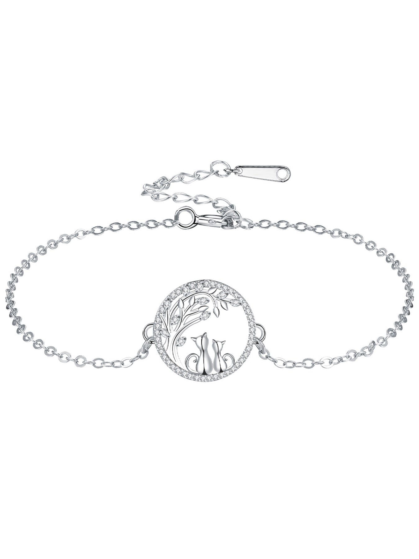 Cute Cat Design Bracelet, Fashionable Jewelry for Women & Girls, Trendy All-match & Exquisite Jewelry for Birthday Gift