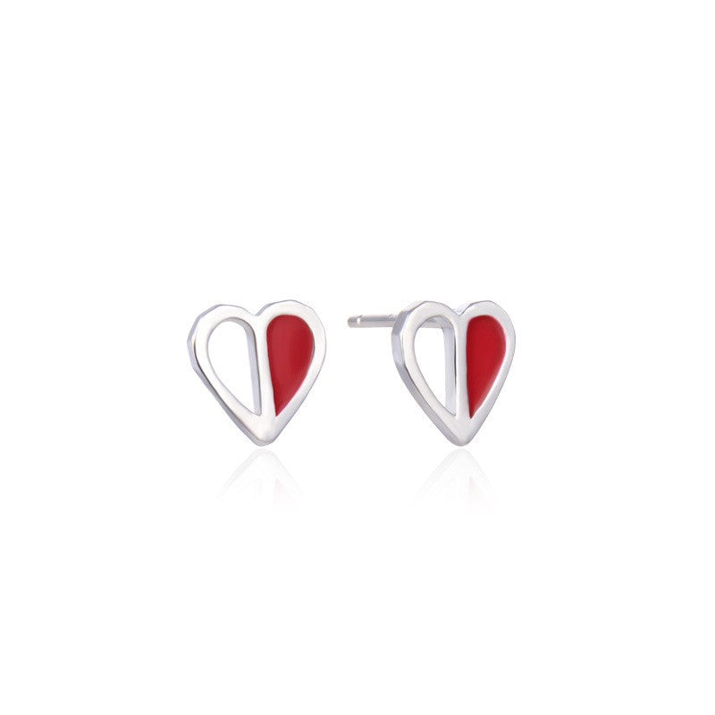 925 Sterling Silver Heart Earrings