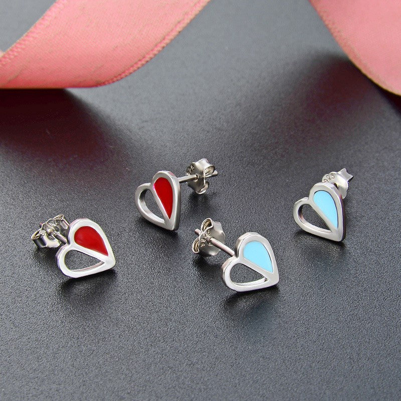 925 Sterling Silver Heart Earrings
