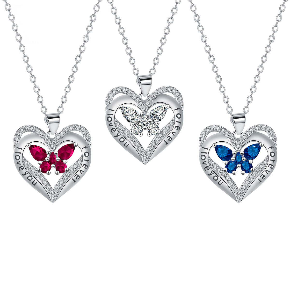 Copper With Silver Plated Heart Pendant Necklace