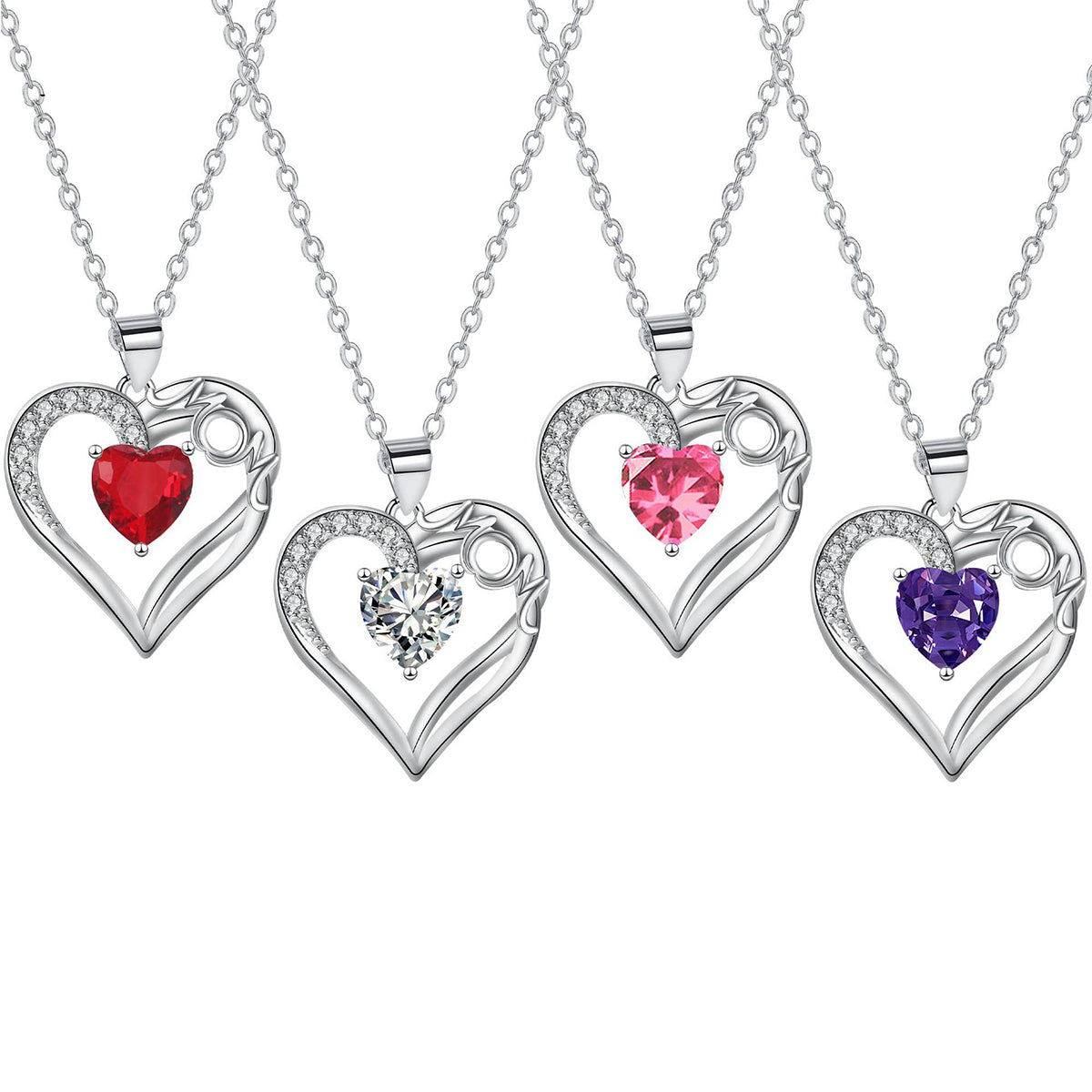 Copper With Silver Plated Heart Pendant Necklace