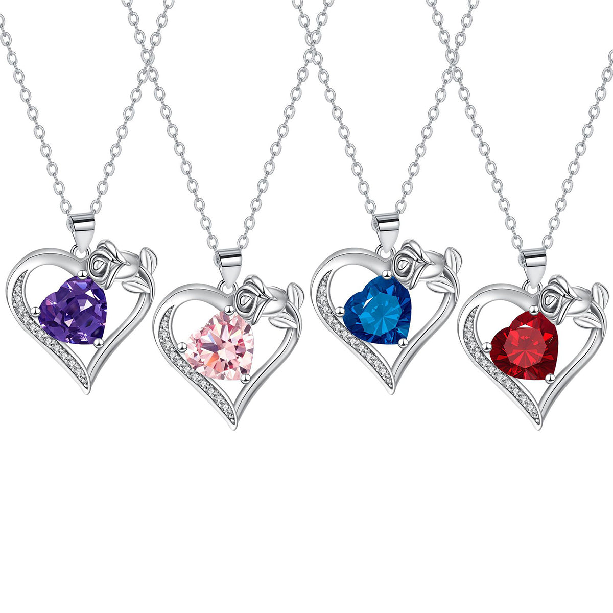 Copper With Silver Plated Heart Pendant Necklace