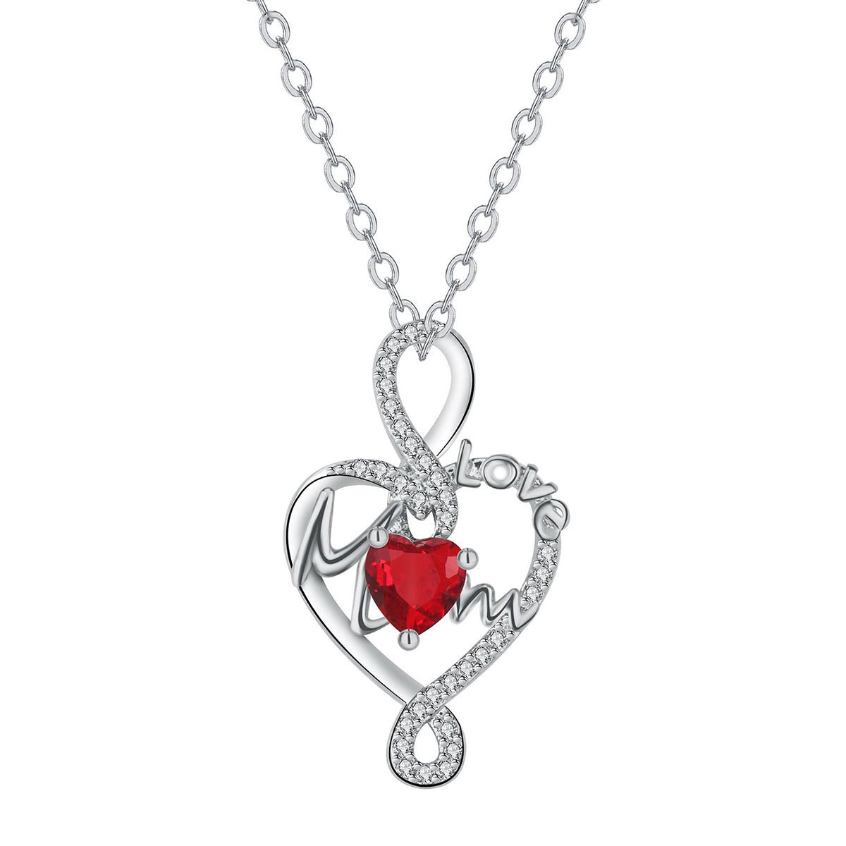 Copper With Silver Plated Heart Pendant Necklace