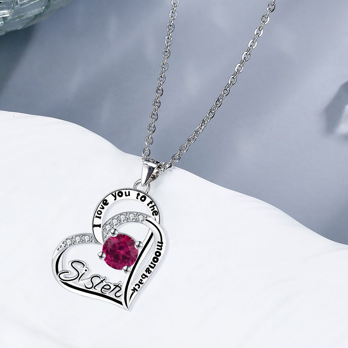 Copper With Silver Plated Heart Pendant Necklace