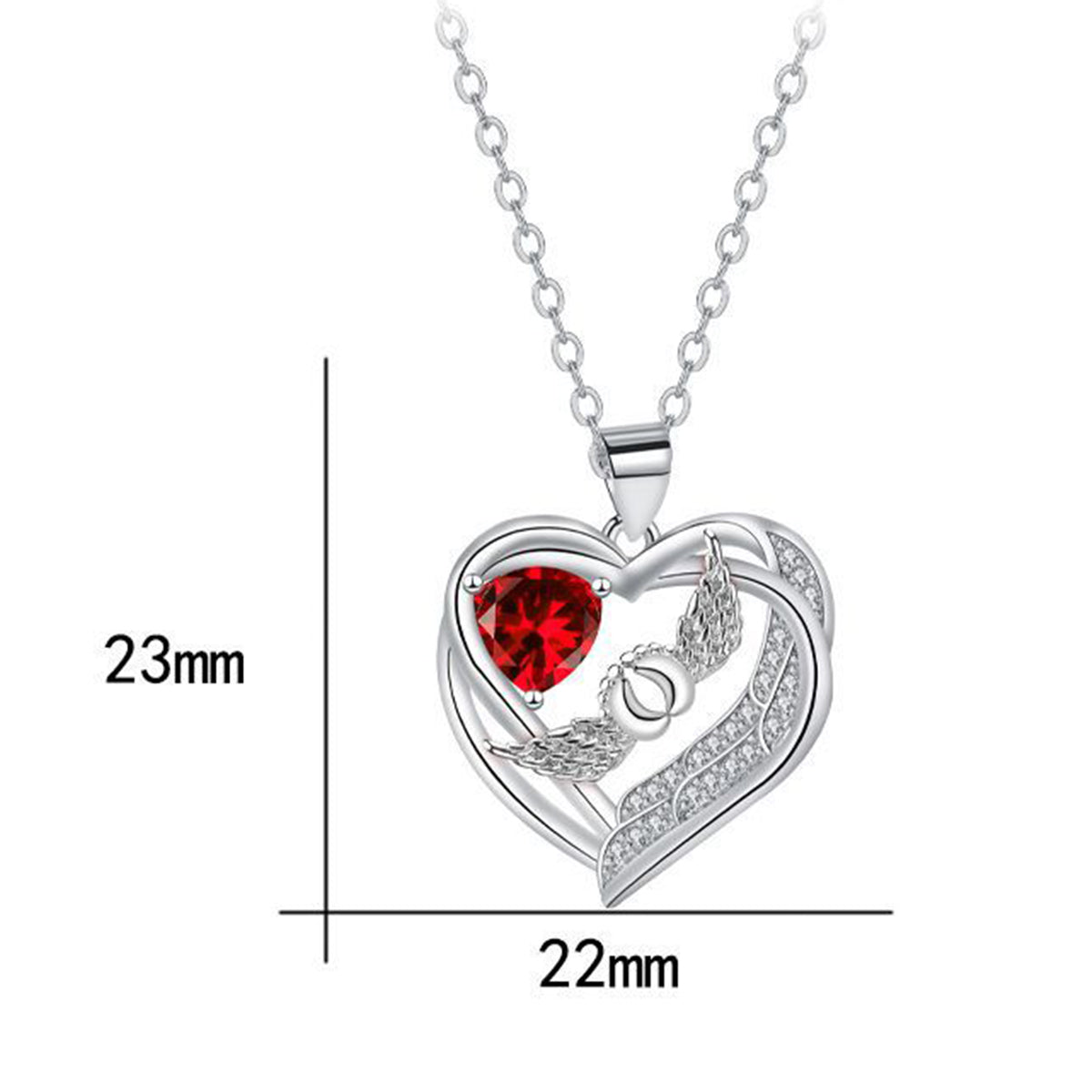 Copper With Silver Plated Heart Pendant Necklace