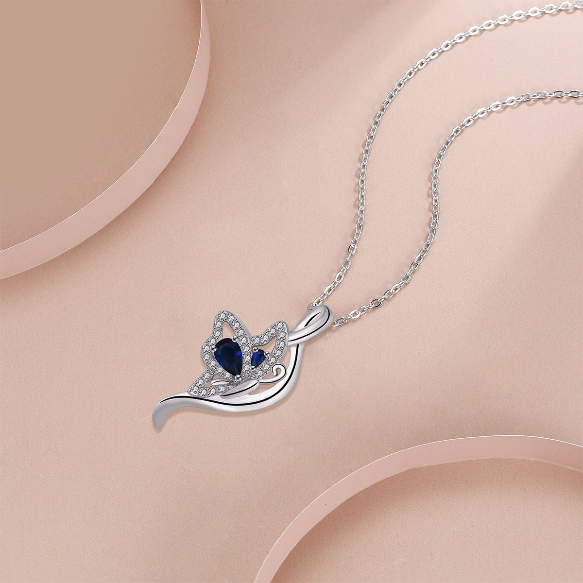 Copper With Silver Plated Love Pendant Necklace