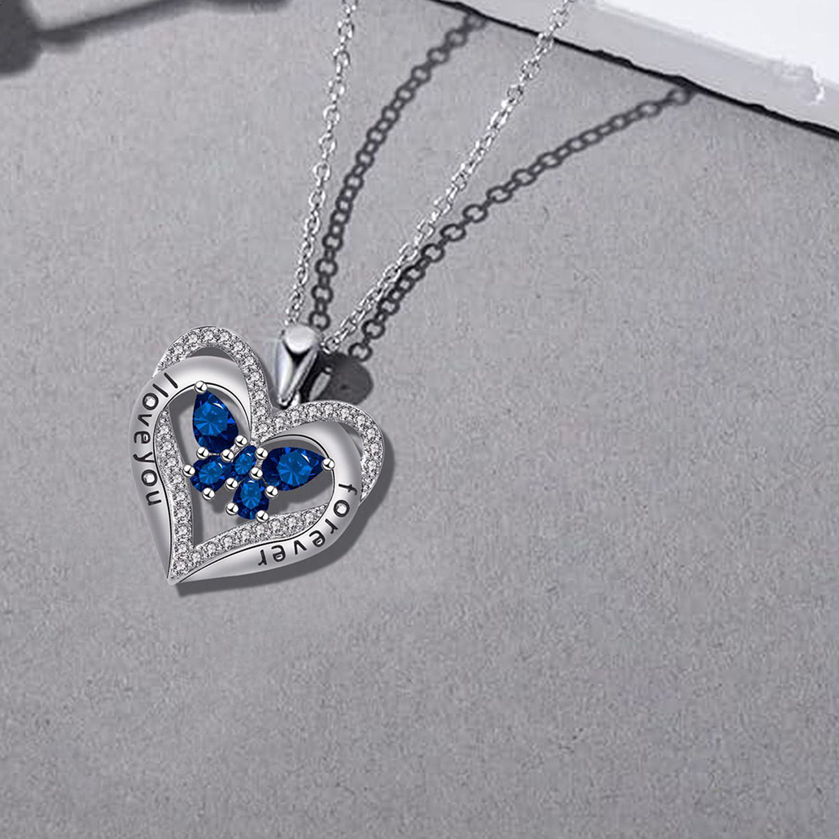 Copper With Silver Plated Heart Pendant Necklace