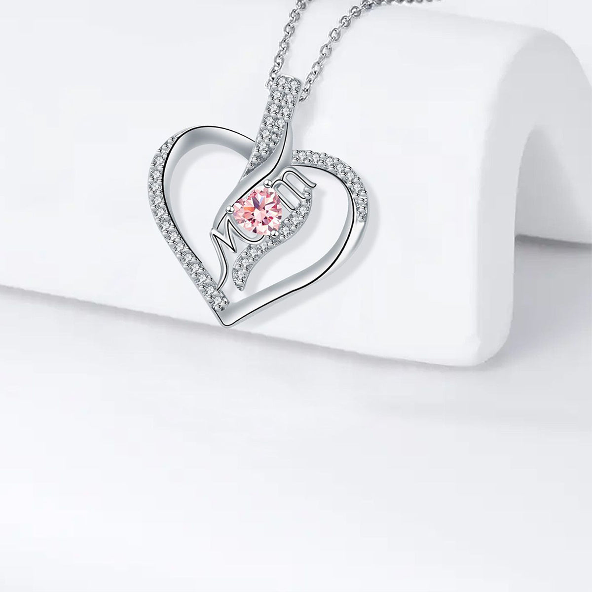 Copper With Silver Plated Heart Pendant Necklace
