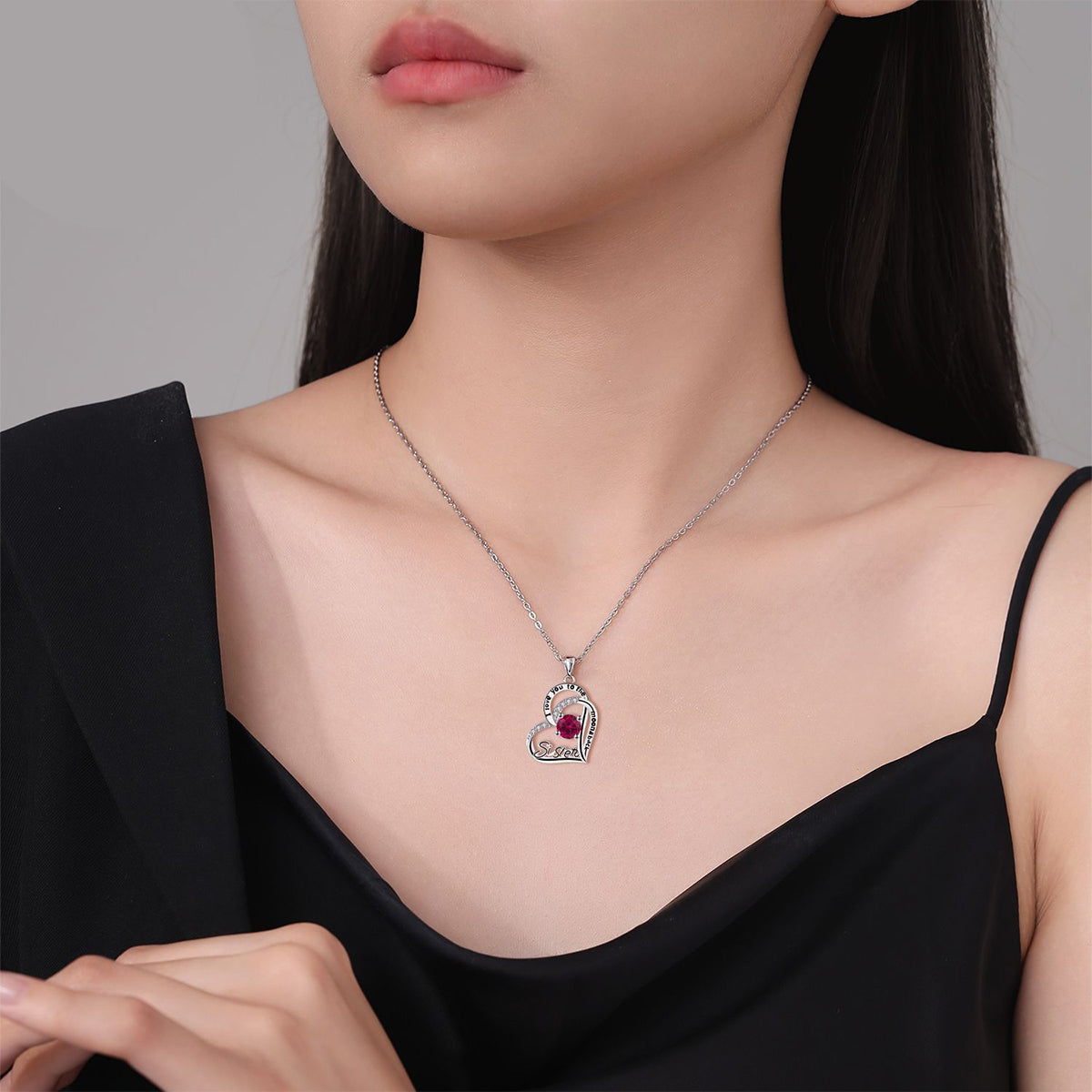 Copper With Silver Plated Heart Pendant Necklace