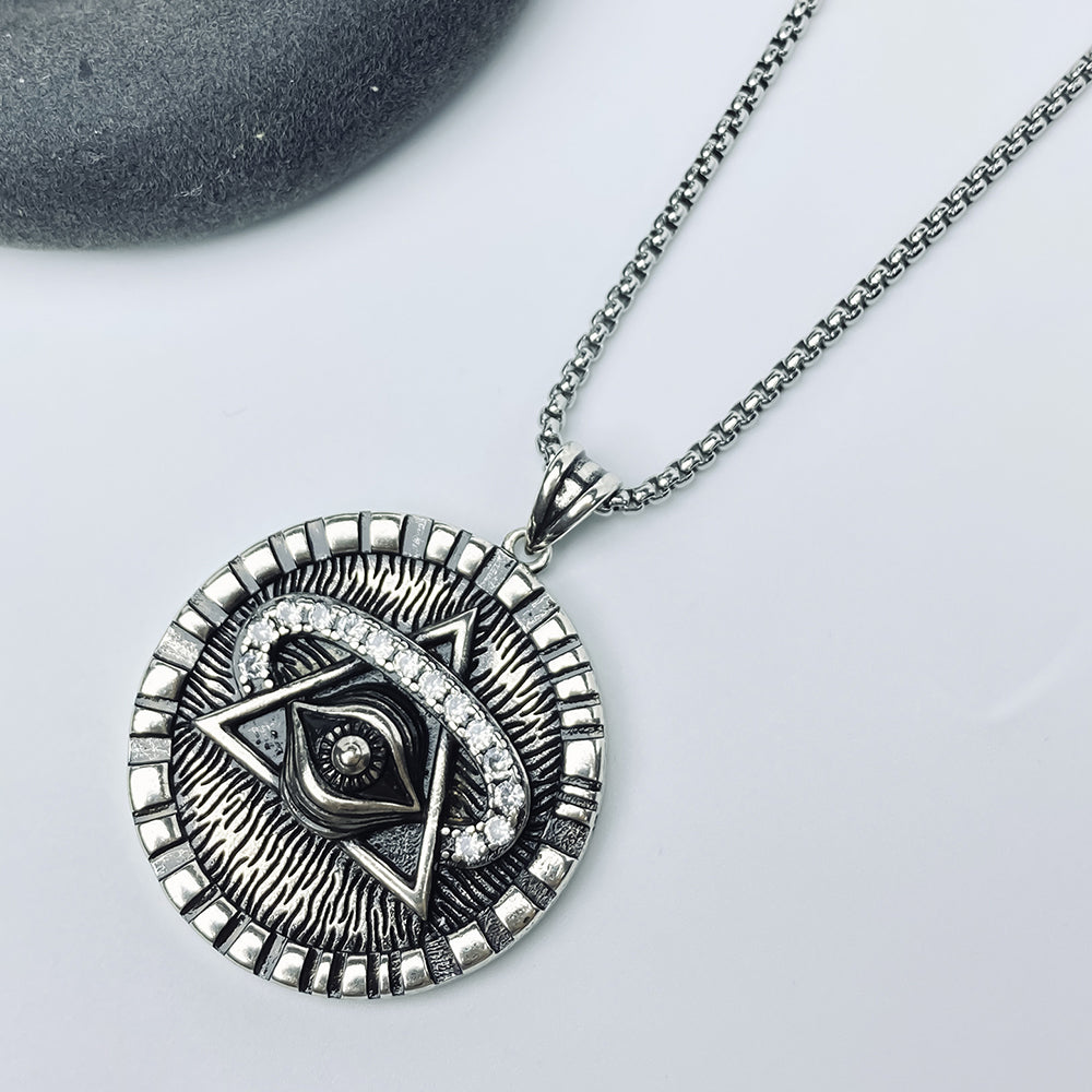 Eye of Horus Pendant Necklace, Men Women's Fashion Jewelry, Perfect for Parties & Gifts, Elegant Accessory for Everyday Wear