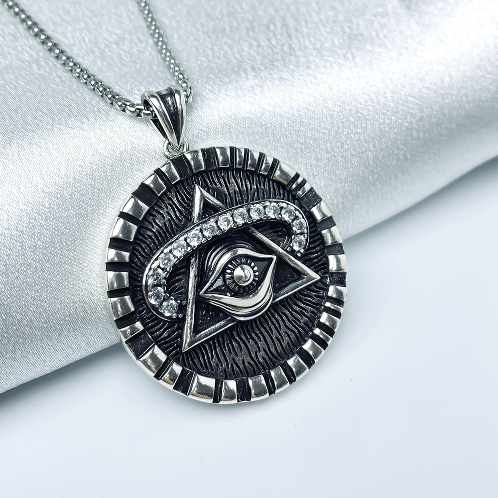 Eye of Horus Pendant Necklace, Men Women's Fashion Jewelry, Perfect for Parties & Gifts, Elegant Accessory for Everyday Wear