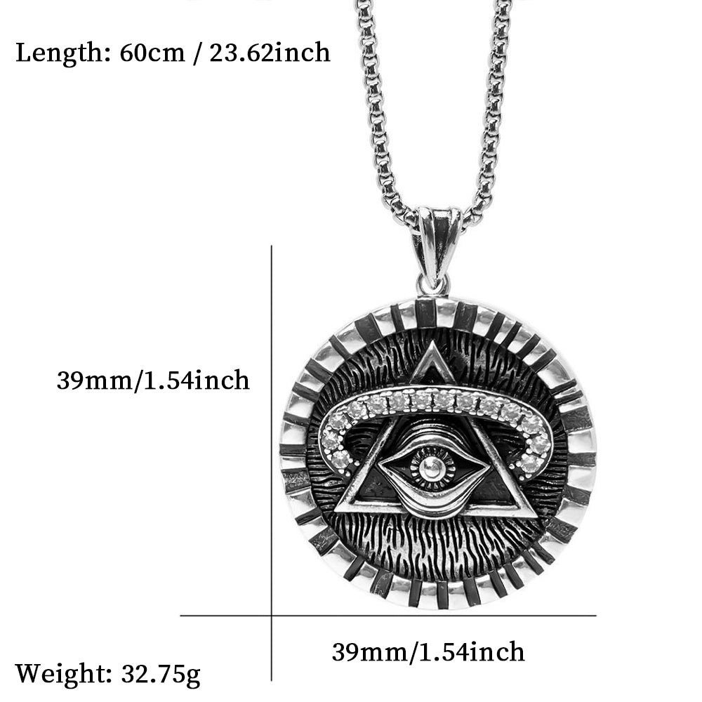 Eye of Horus Pendant Necklace, Men Women's Fashion Jewelry, Perfect for Parties & Gifts, Elegant Accessory for Everyday Wear