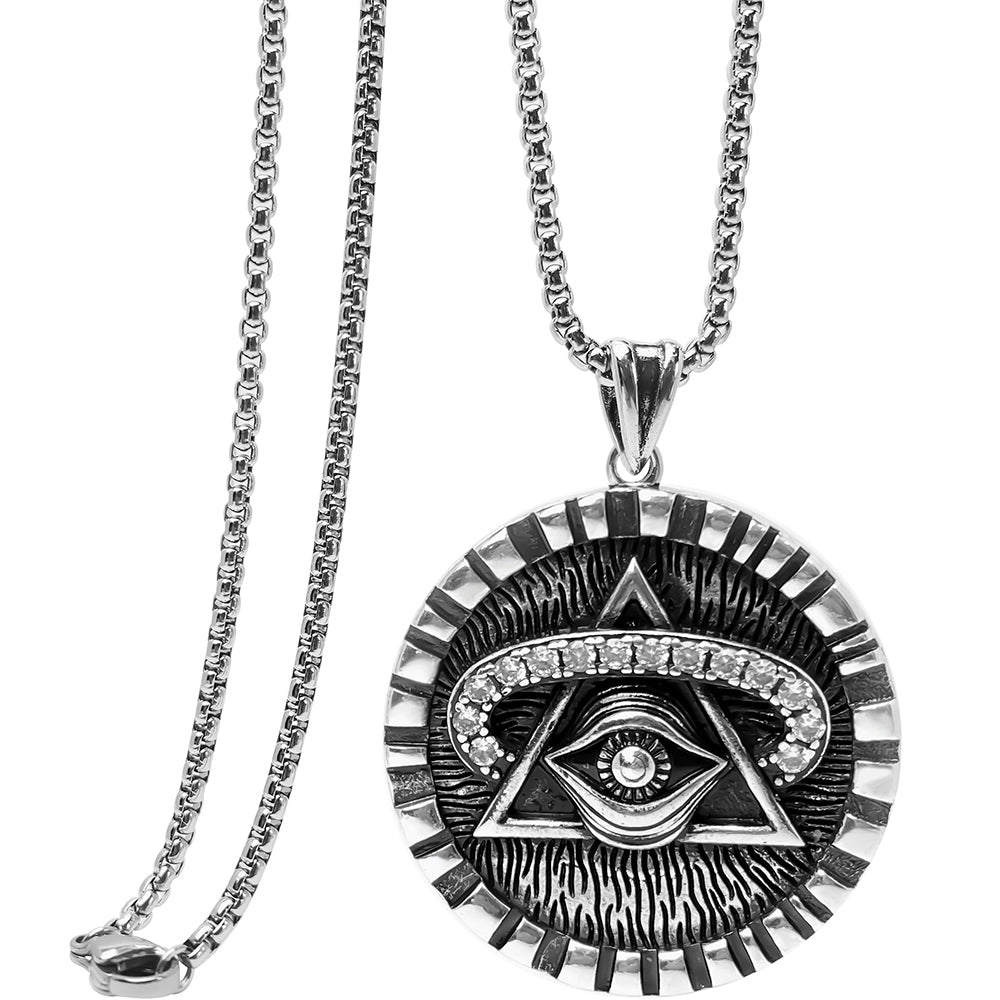 Eye of Horus Pendant Necklace, Men Women's Fashion Jewelry, Perfect for Parties & Gifts, Elegant Accessory for Everyday Wear