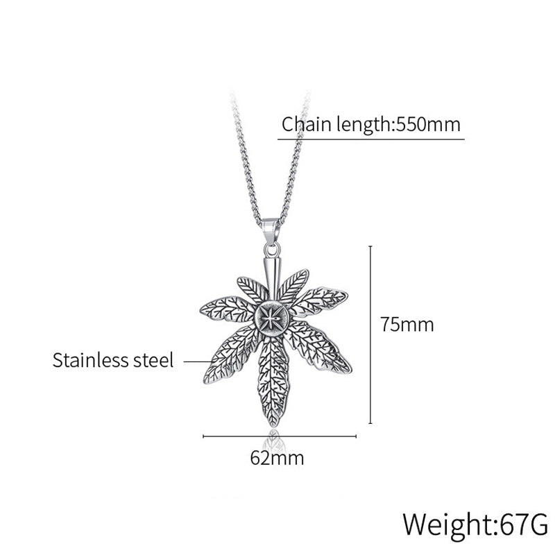 Stainless Steel Jewelry Leaf Fashion Necklace Chain
