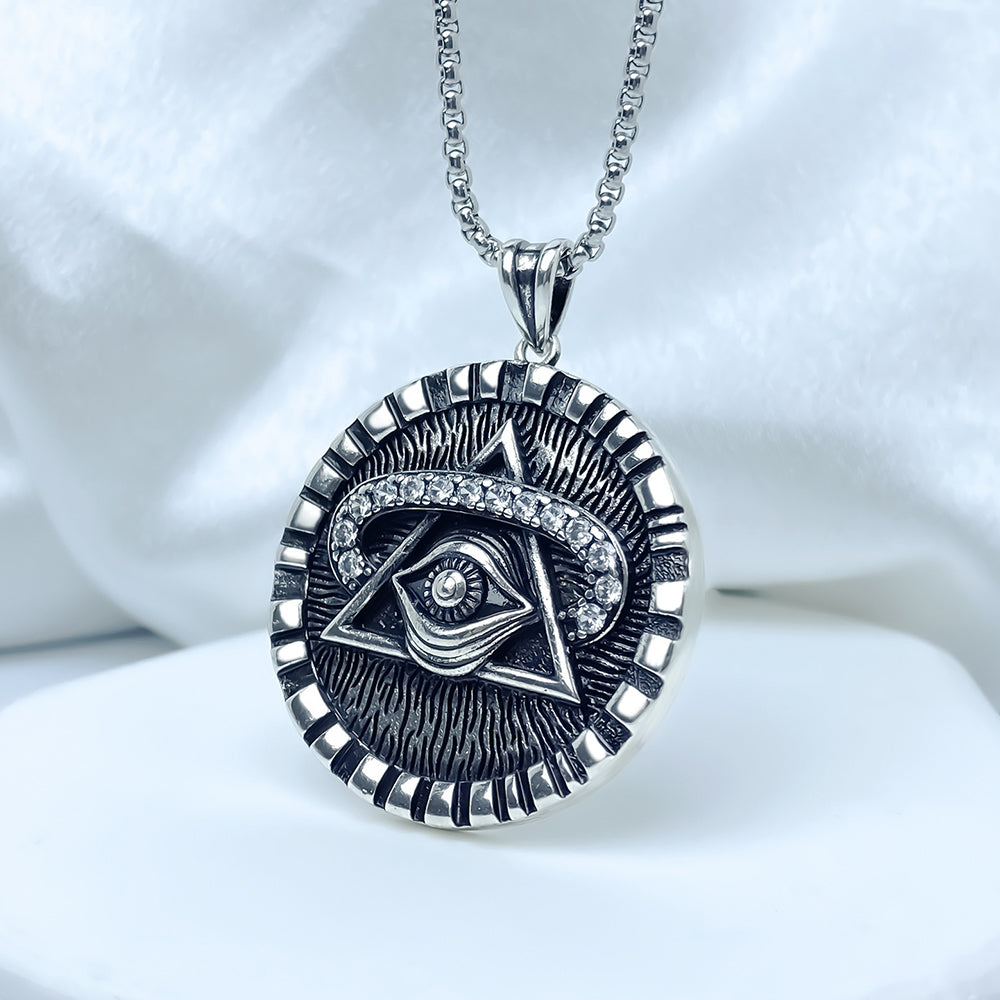 Eye of Horus Pendant Necklace, Men Women's Fashion Jewelry, Perfect for Parties & Gifts, Elegant Accessory for Everyday Wear