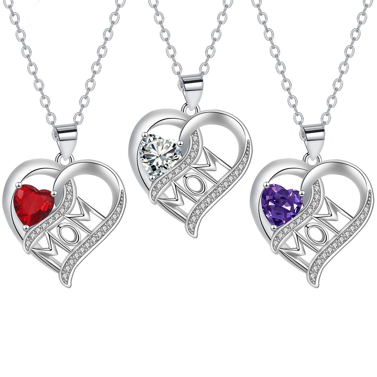 Copper With Silver Plated Heart Pendant Necklace