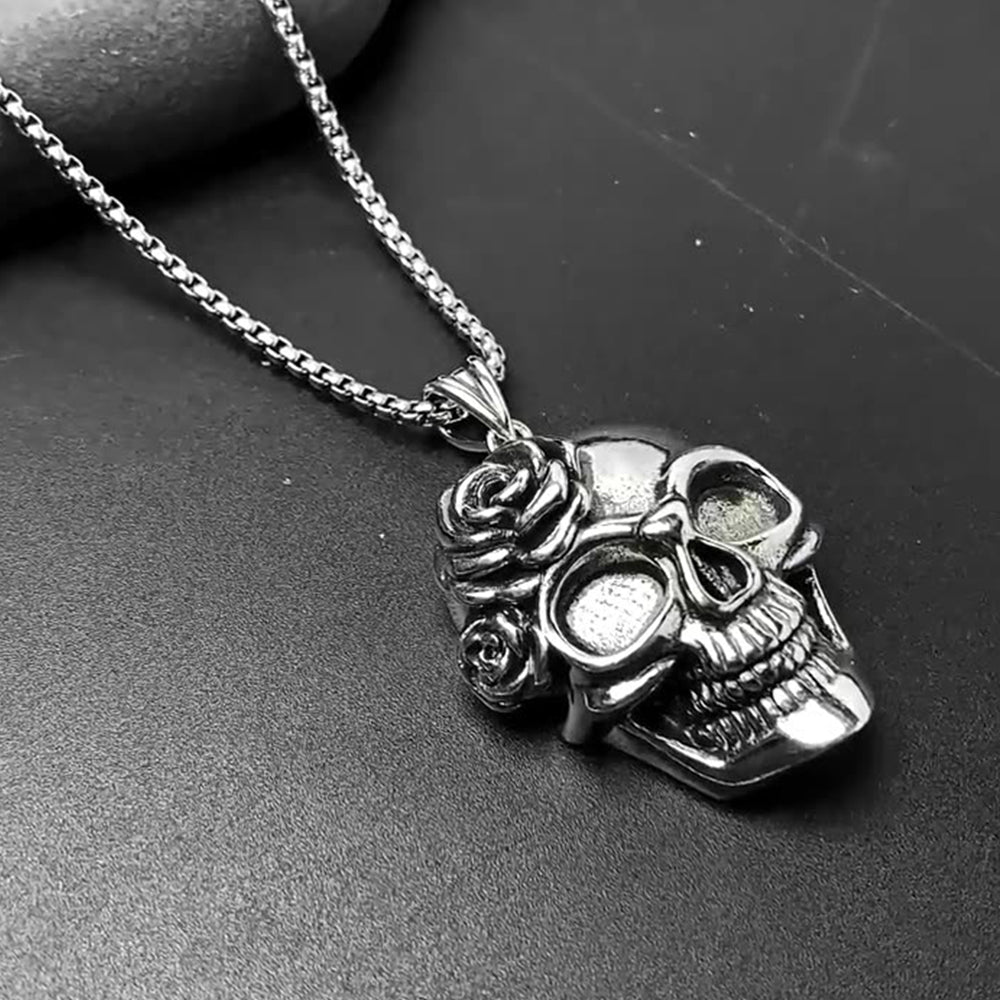 Personality Skull Pendant Necklace, Men Women's Fashion Jewelry, Perfect for Parties & Gifts, Elegant Accessory for Everyday Wear