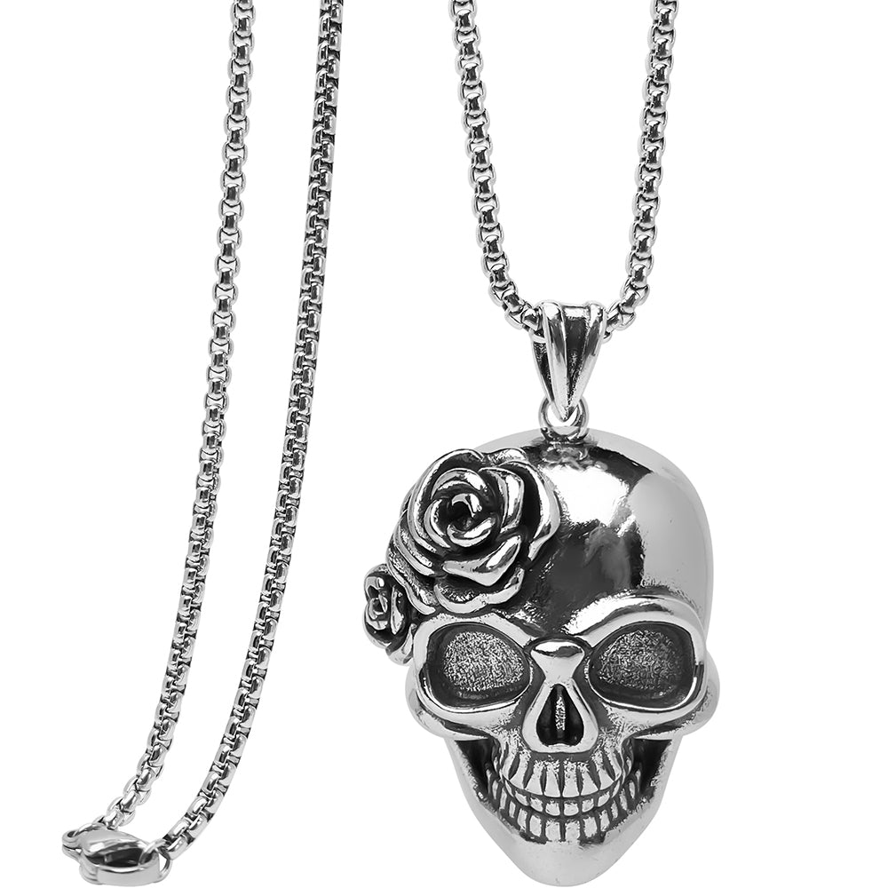 Personality Skull Pendant Necklace, Men Women's Fashion Jewelry, Perfect for Parties & Gifts, Elegant Accessory for Everyday Wear