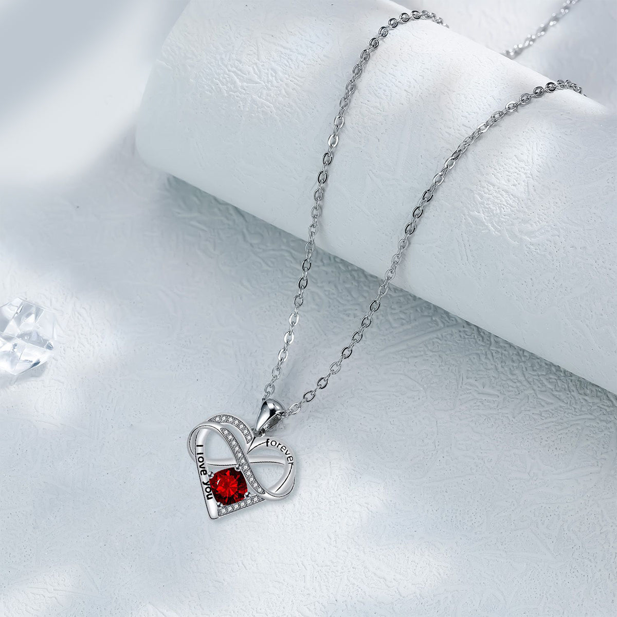 Copper With Silver Plated Heart Infinity Pendant Necklace