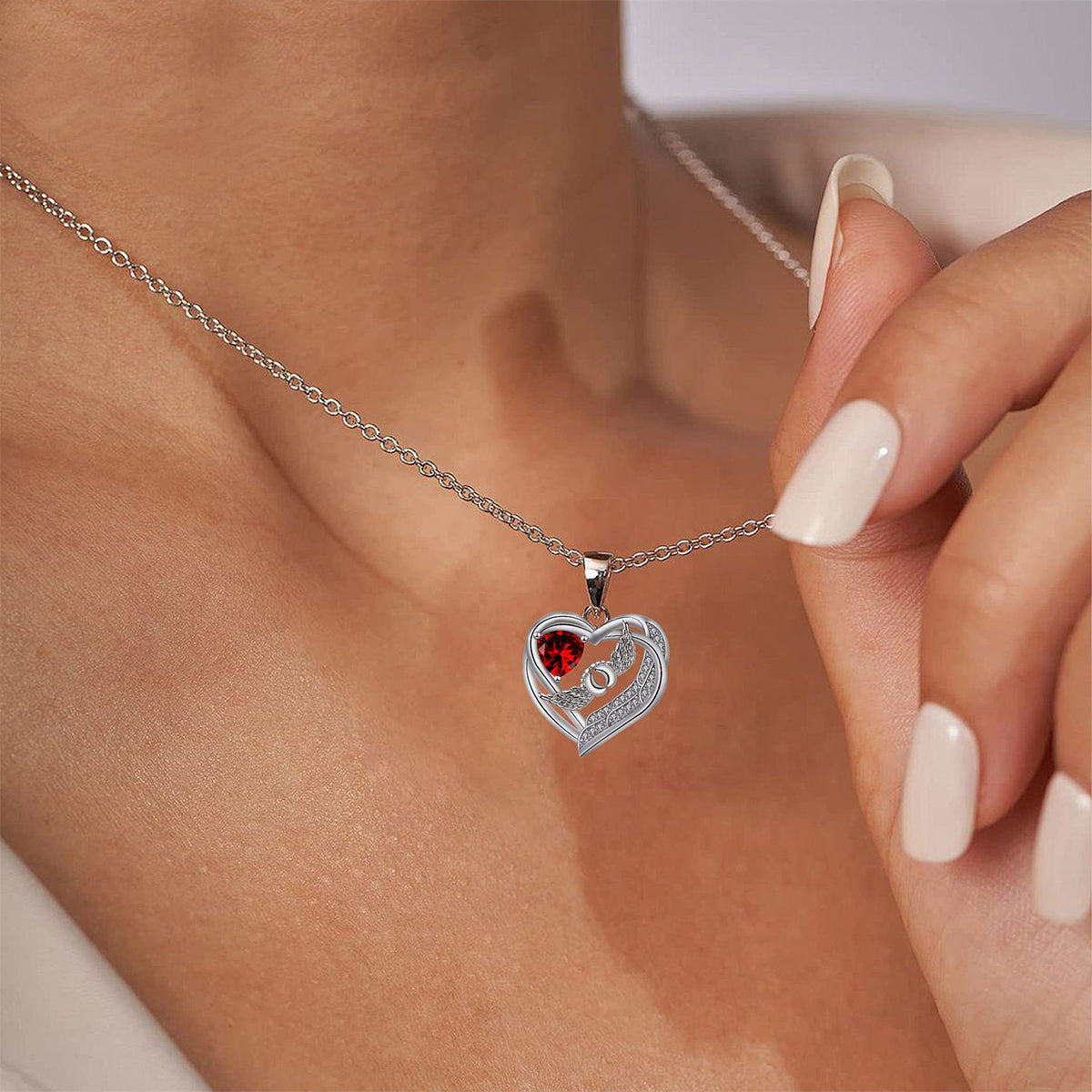 Copper With Silver Plated Heart Pendant Necklace