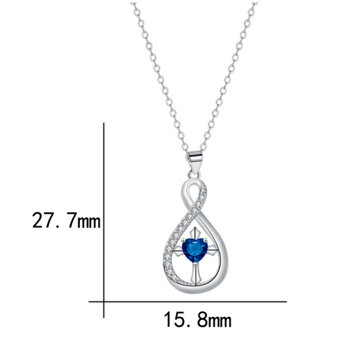 Copper With Silver Plated Infinity Pendant Necklace