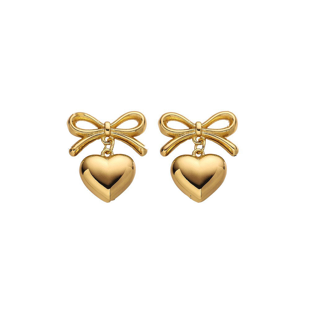 Stainless Steel Jewelry Fashion Heart Earrings