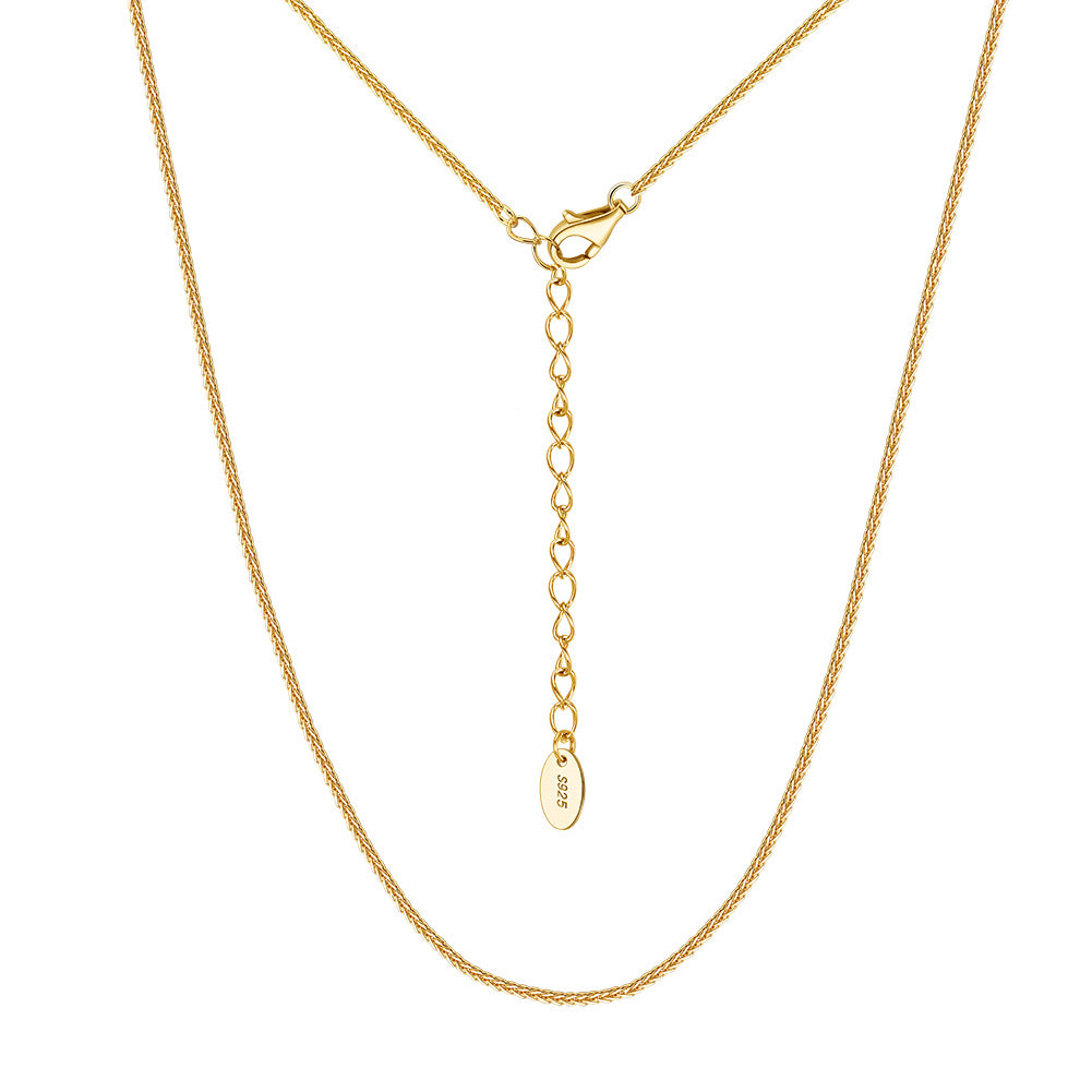 925 Sterling Silver Foxtail Chain 1.6mm 2.0mm