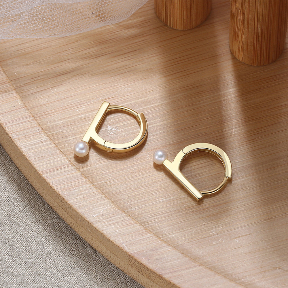 Pendientes de perlas naturales de plata de ley 925, joyería de moda, regalo para mujeres y niñas.