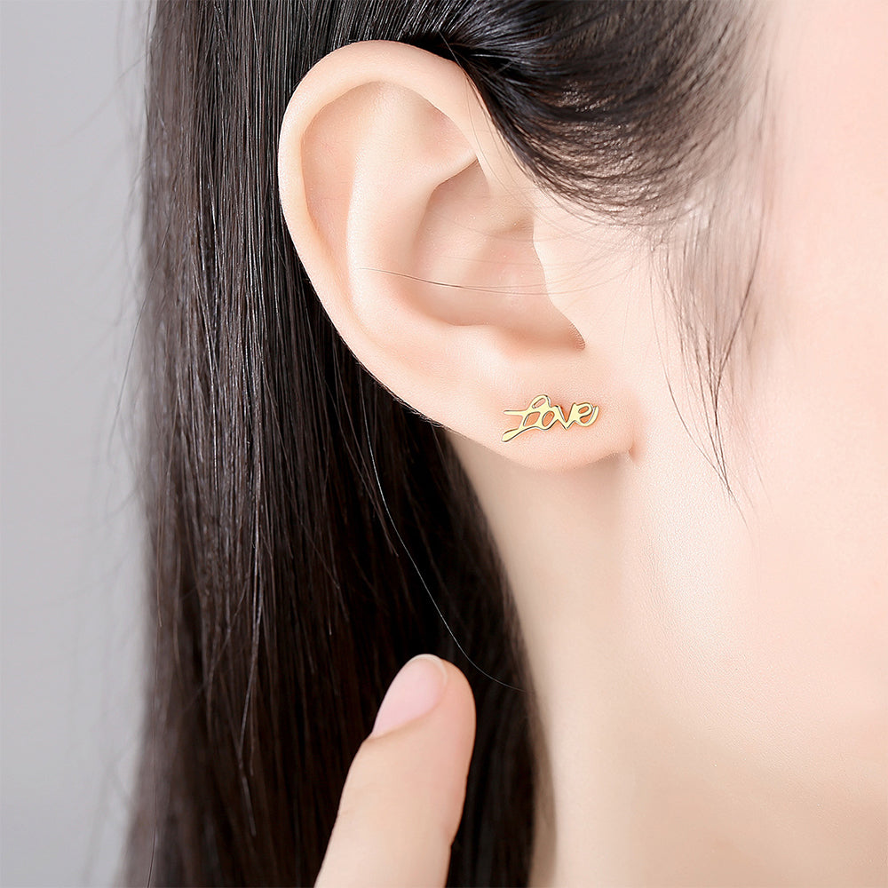 925 Sterling Silver Heart Earrings Fashion Jewelry Gift for Women Girls