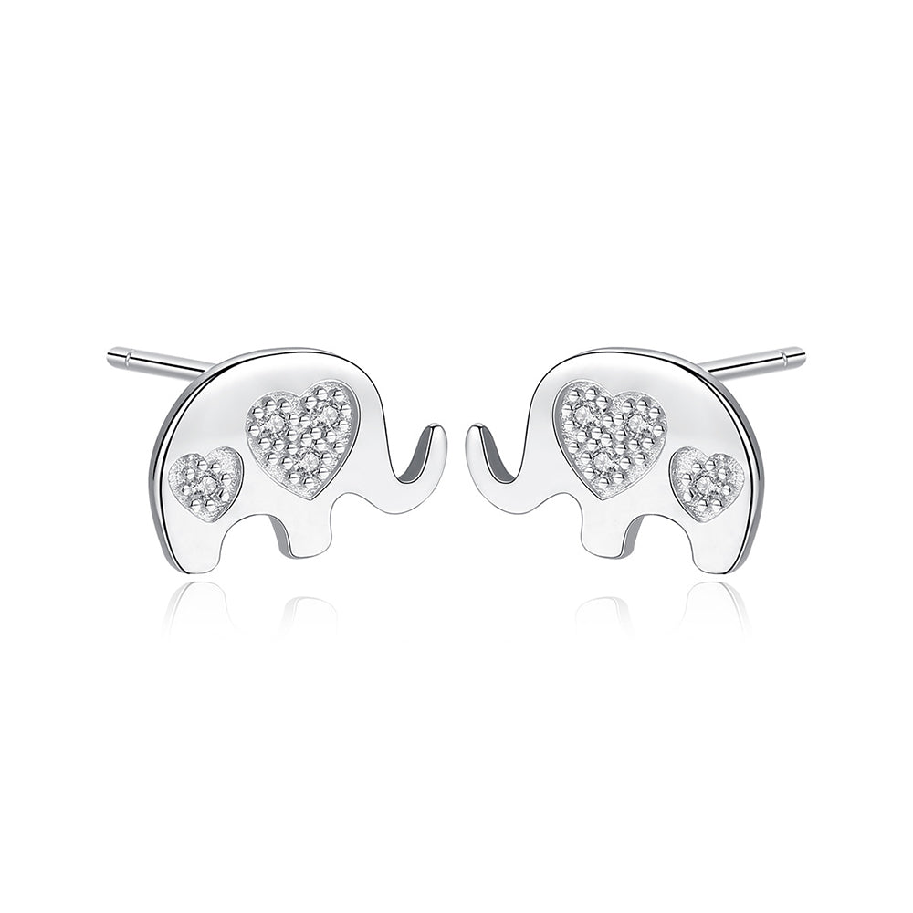 925 Sterling Silver Elephant Earrings Fashion Jewelry Gift for Women Girls
