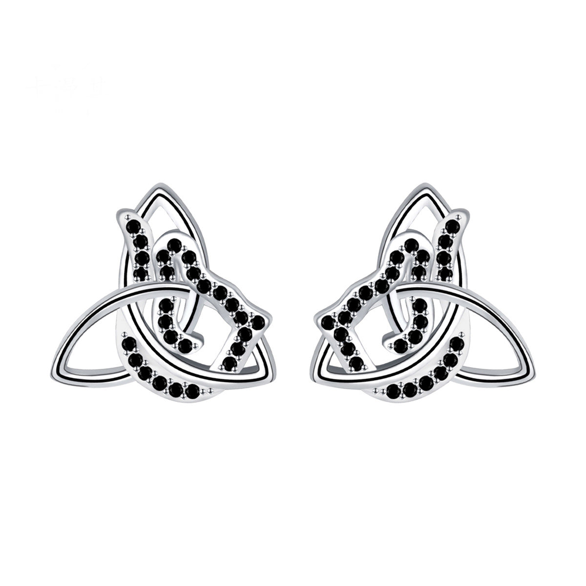 Copper With Silver Plated Fashion Jewelry Knot Earrings