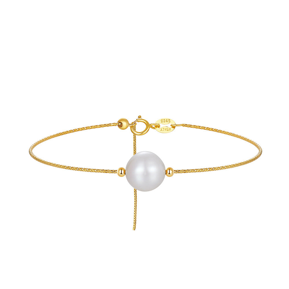 925 Sterling Silver Pearl Bracelet Fashion Jewelry Gift for Women Girls