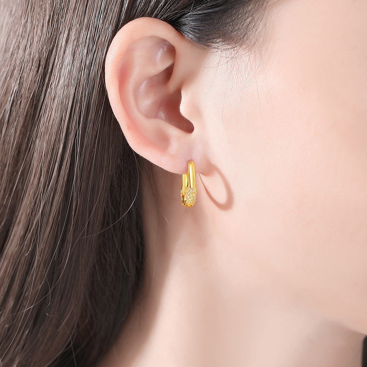Copper With Gold Plated Fashion Jewelry Earrings