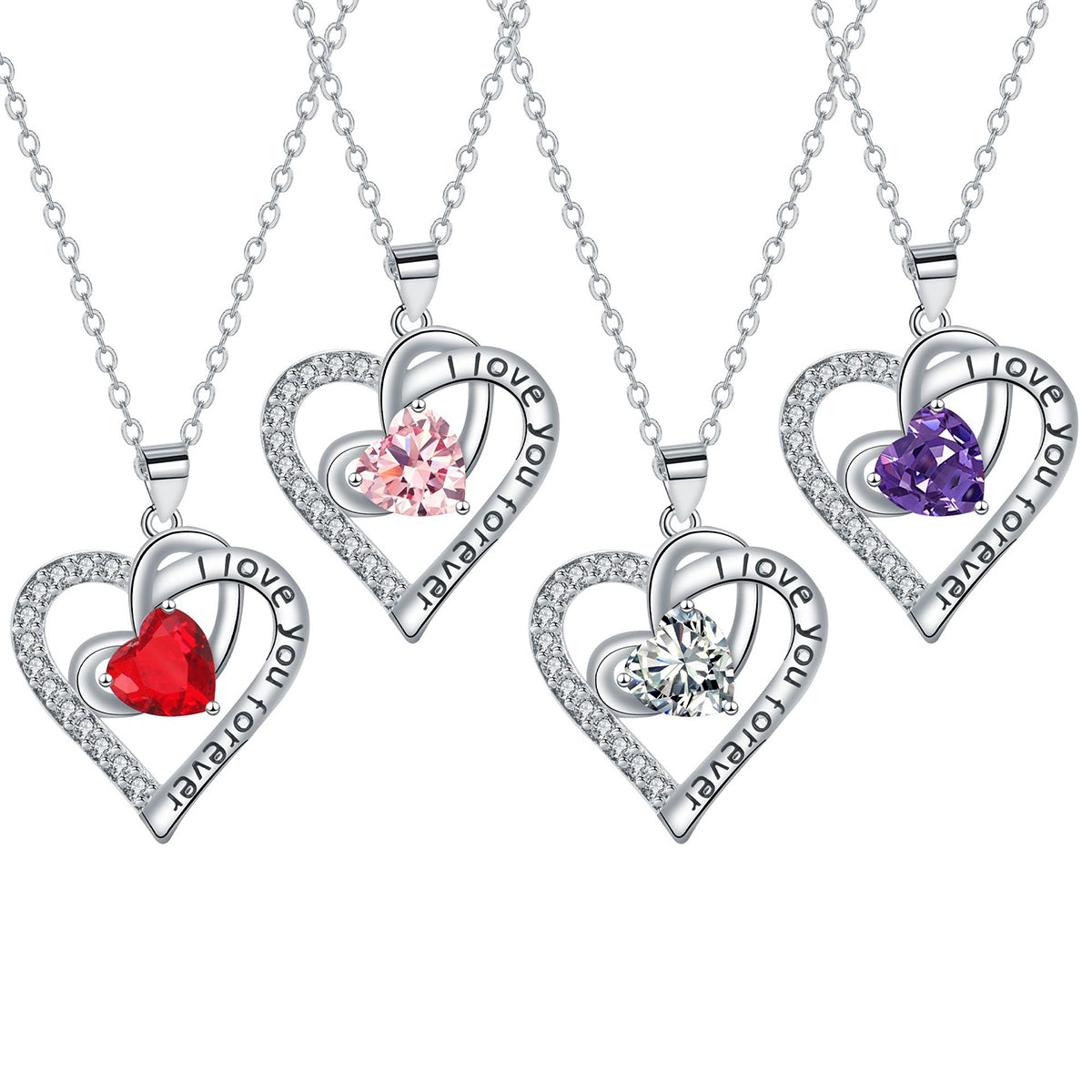 Copper With Silver Plated Heart Pendant Necklace