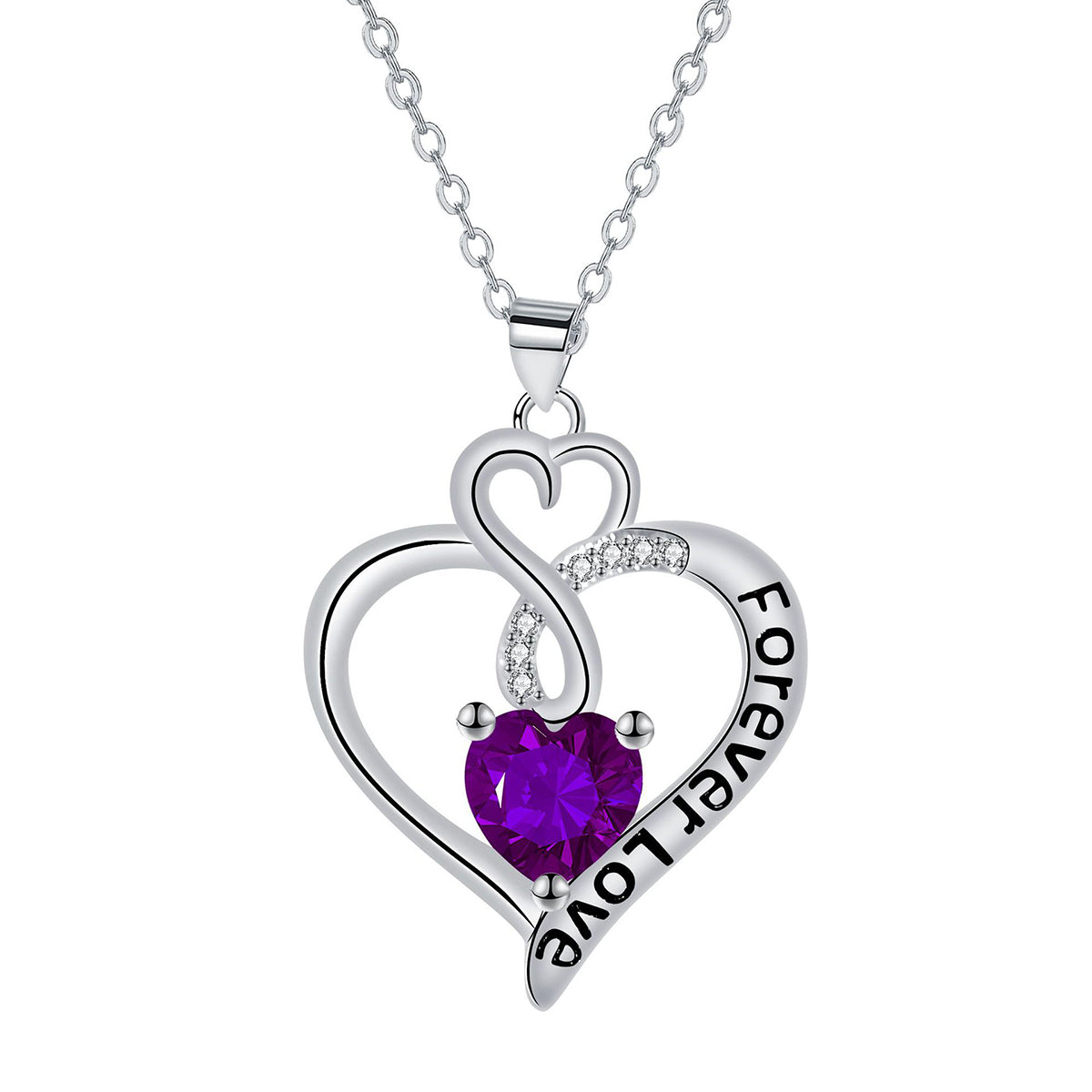 Copper With Silver Plated Heart Pendant Necklace