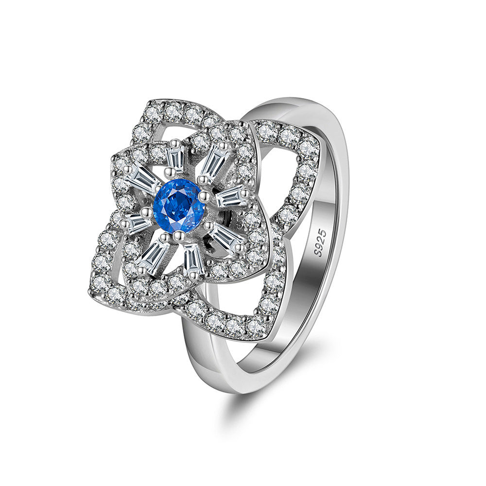925 Sterling Silver Zircon Ring