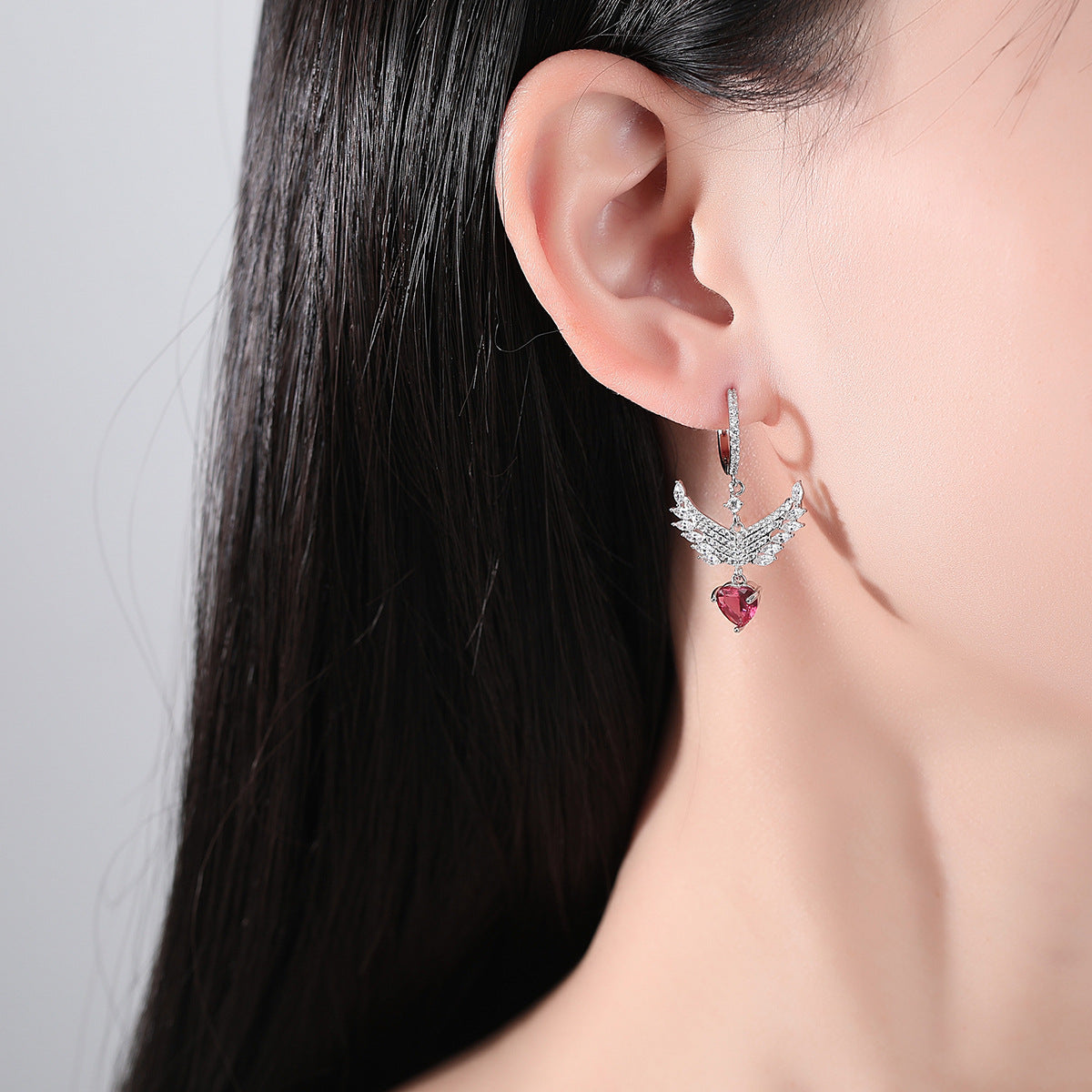 Copper With Silver Plated Fashion Jewelry Earrings